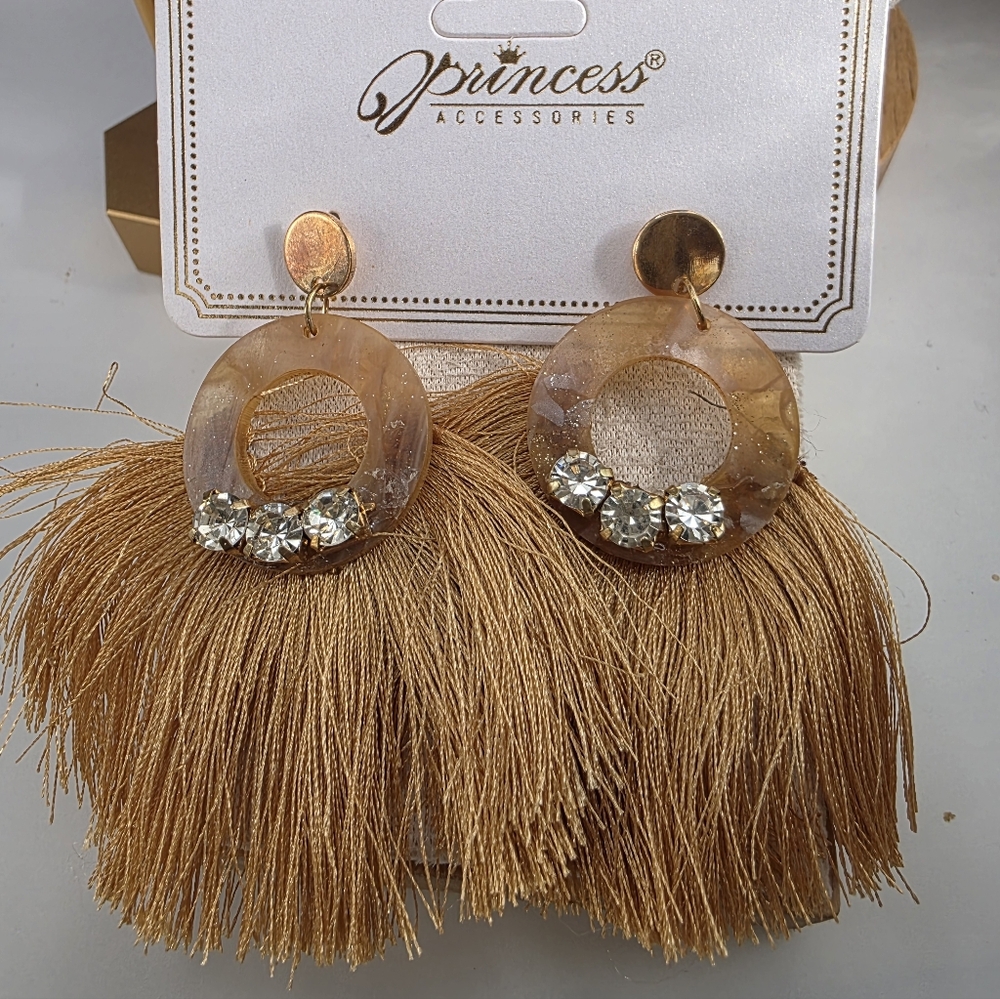 Orange assel Earrings (134)